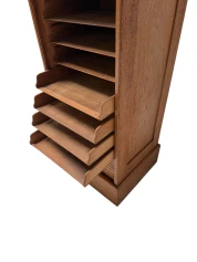 Art Nouveau Filing Cabinet with Tambour Shutter Door, 1900s